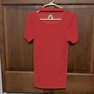 Orange Red Free People Choker Tee